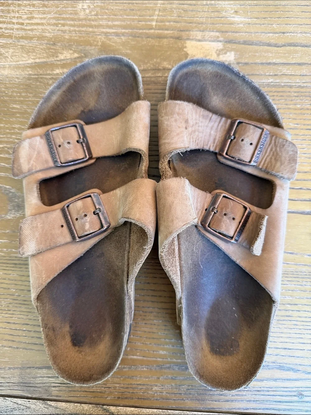 Birkenstock Men's Double Strap Suede Sandals - Tan