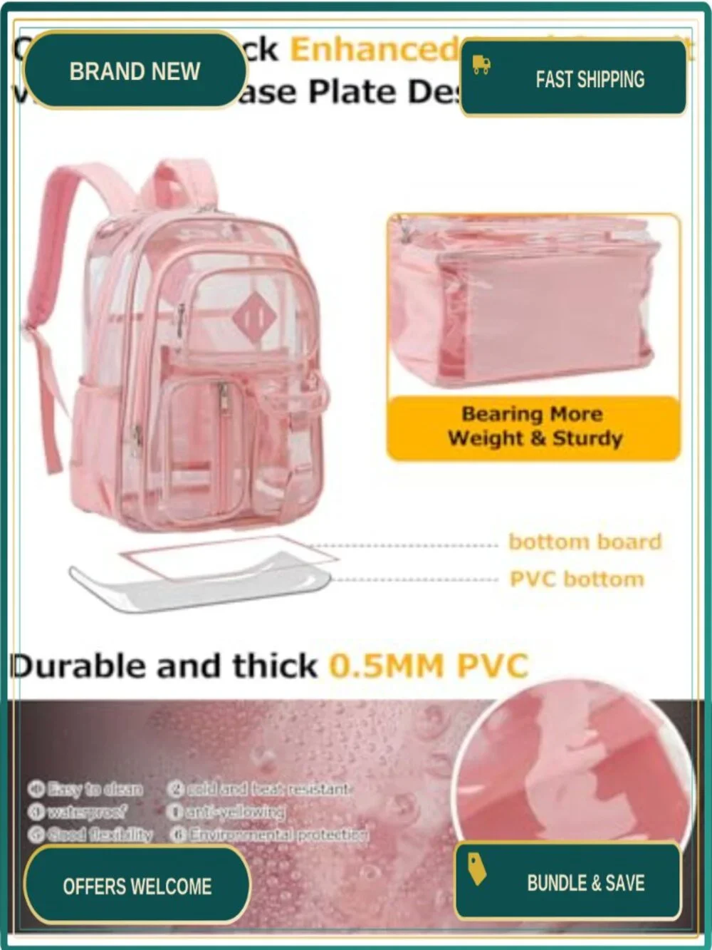 N/A clear backpack