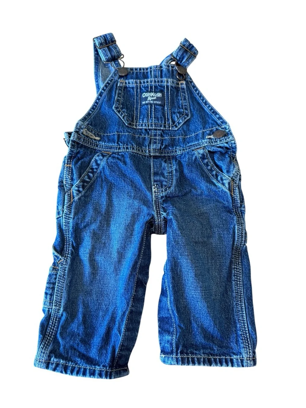 Oshkosh Bgosh Baby Overalls Denim Size 6 Months Carpenter Blue Jean