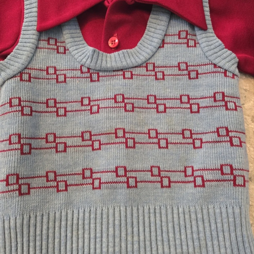 Vintage maroon red