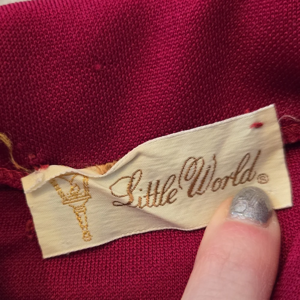 Vintage maroon red