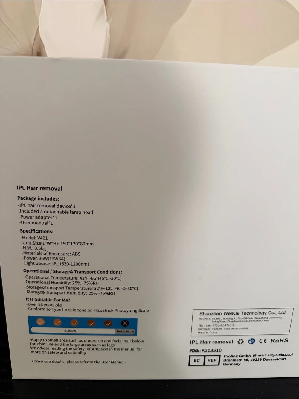 Veme hair removal