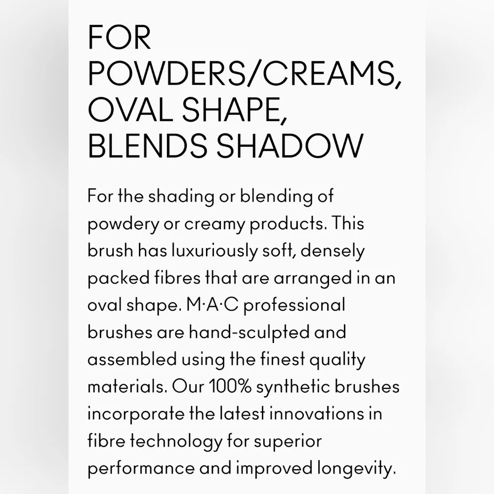 MAC Cosmetics brush shading