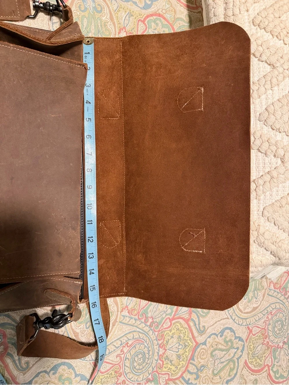Classic Brown Leather Messenger Bag
