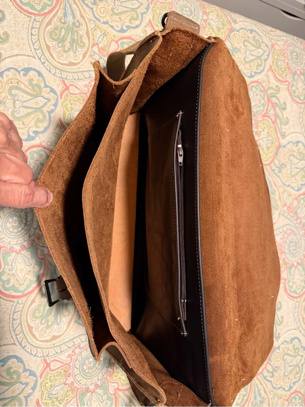 Classic Brown Leather Messenger Bag