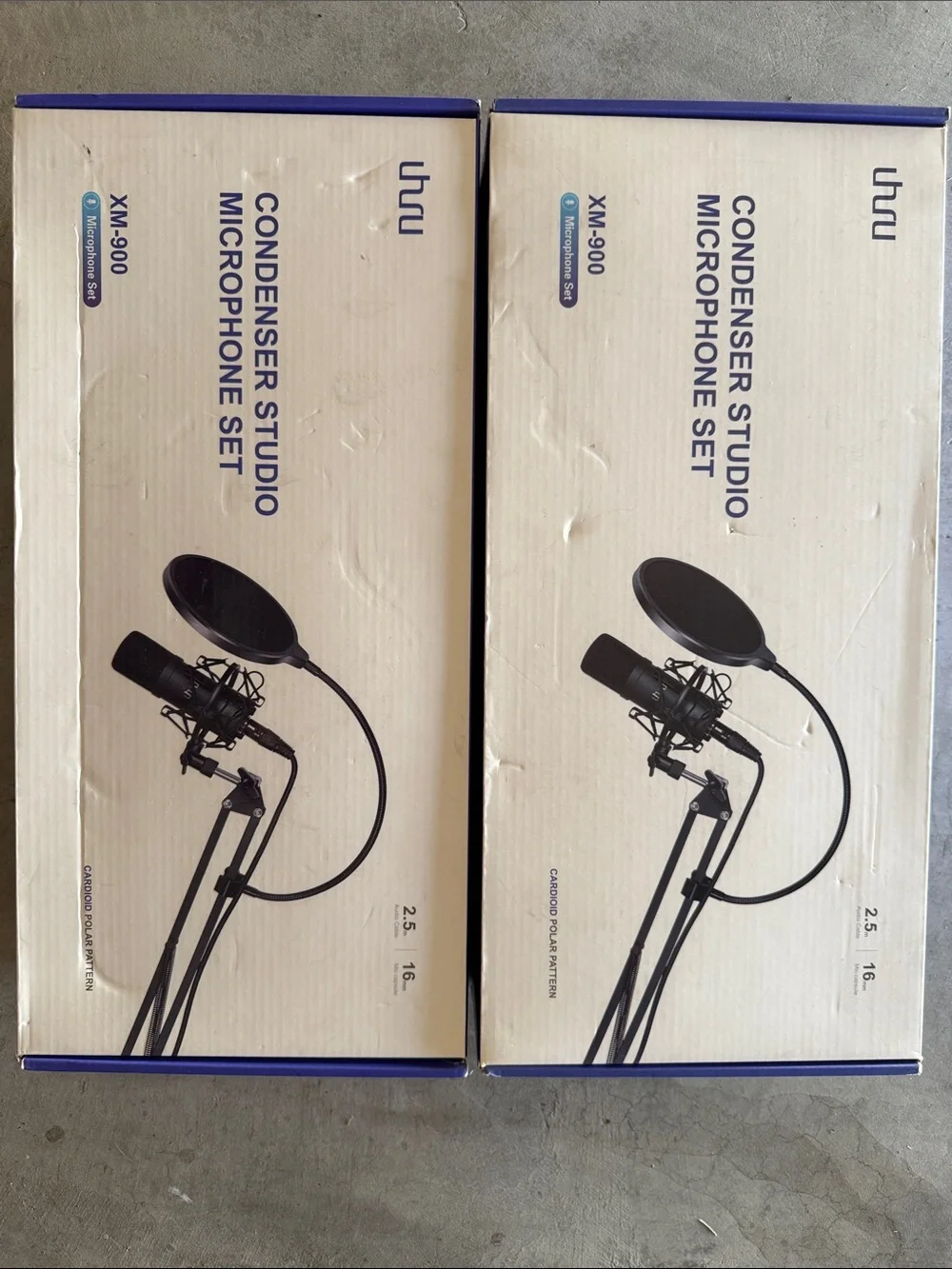 Set of 2 XM-900 Black Condenser Studio Microphone Set NEW- 2 for price of 1!!
