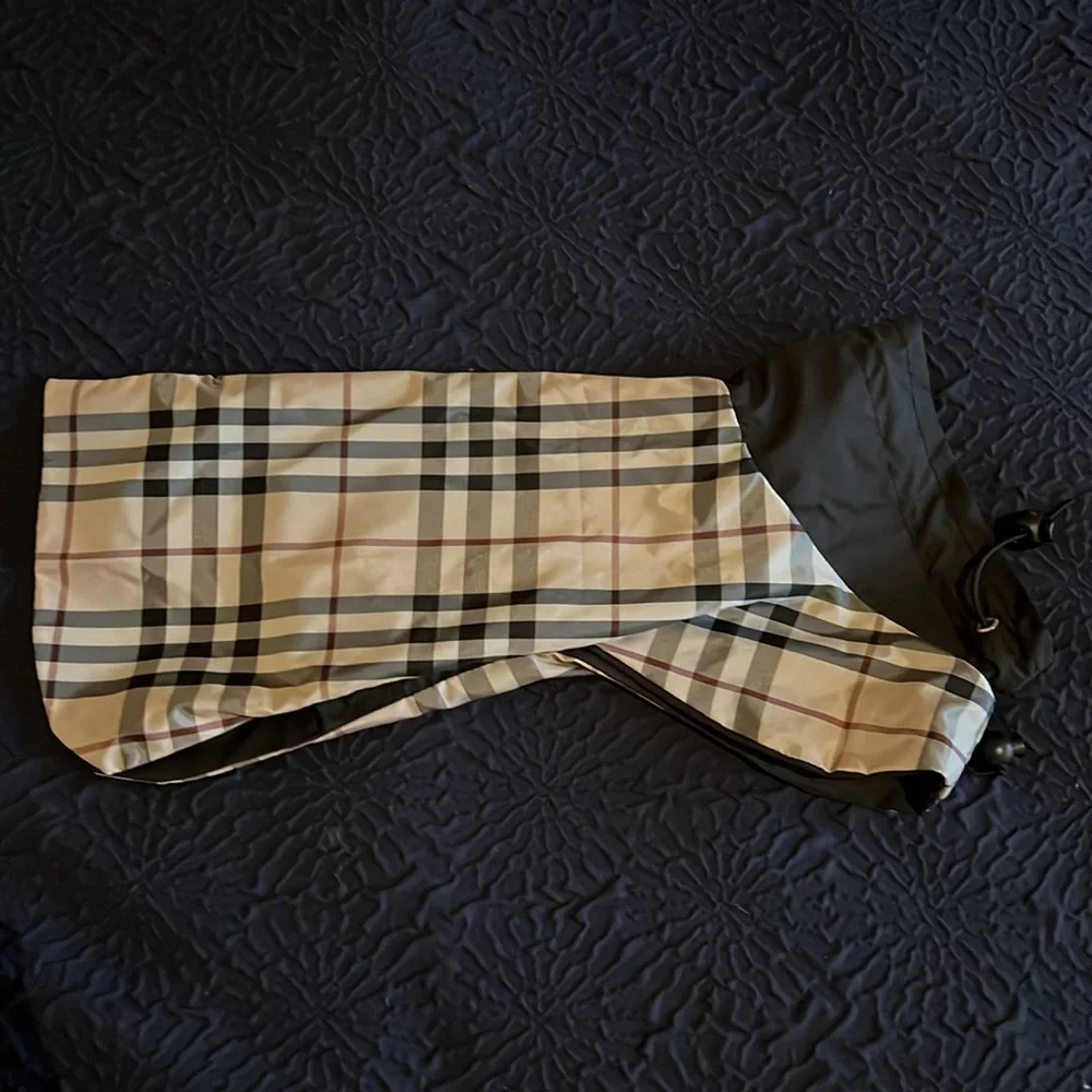 Burberry dog raincoat