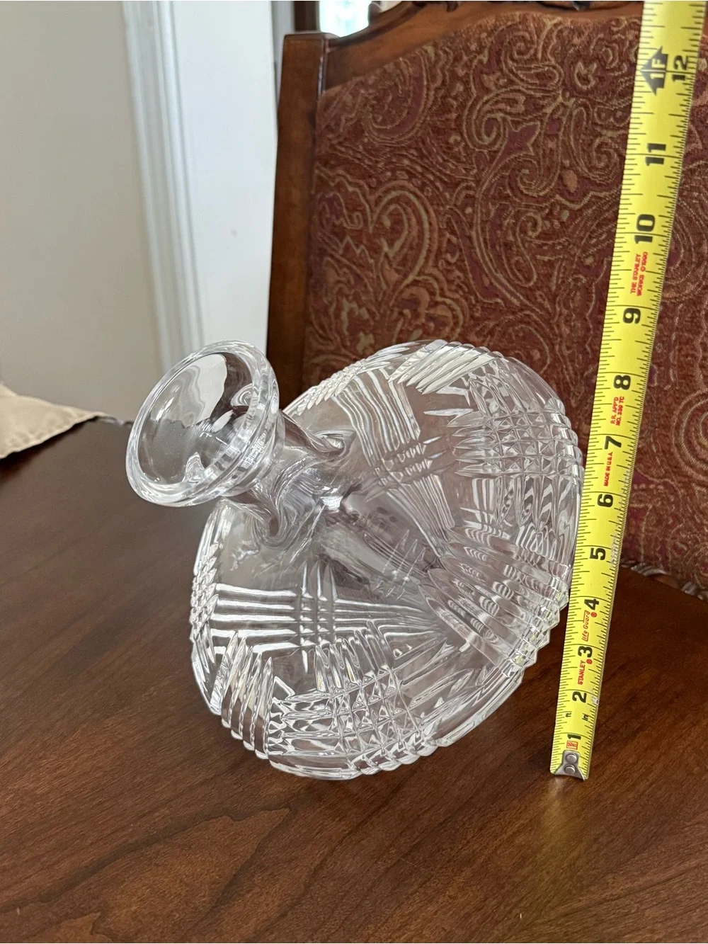 Astral Bovary Lead Crystal Side Resting Decanter Tilt Orbital Barware No Stopper