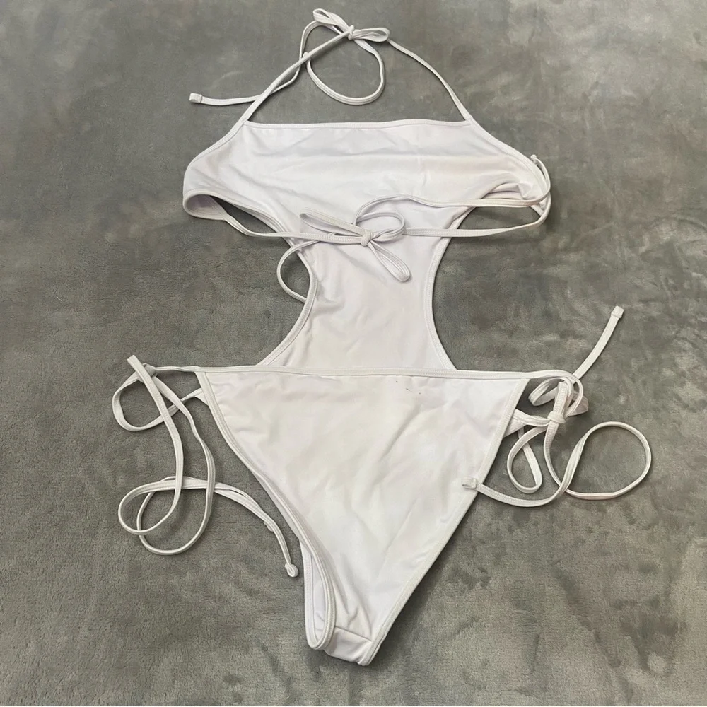 Frankies Bikinis white strappy