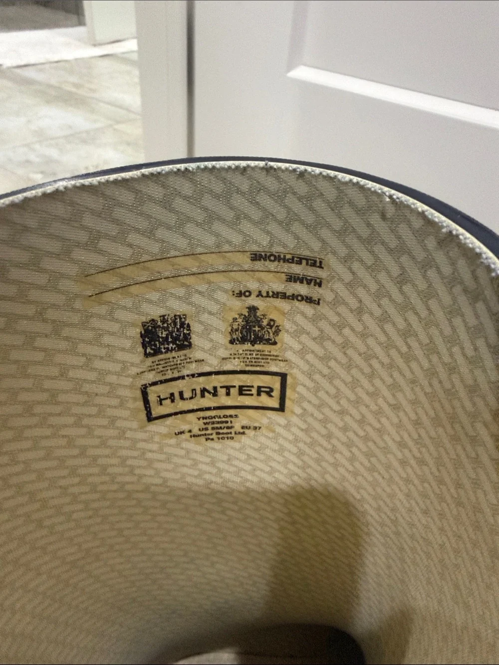 Hunter tall rubber