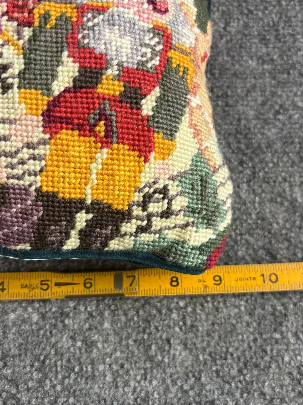 Home made colorful needlepoint