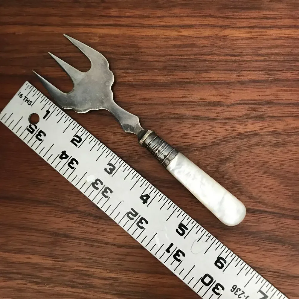 EPNS mother of pearl handle silver plated cold meat fork