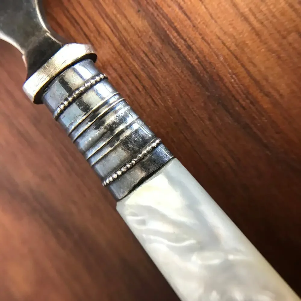 EPNS mother of pearl handle silver plated cold meat fork