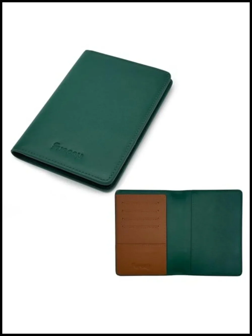 Genuine Nappa Leather RFID Blocking Passport Cover Holder Travel Organizer