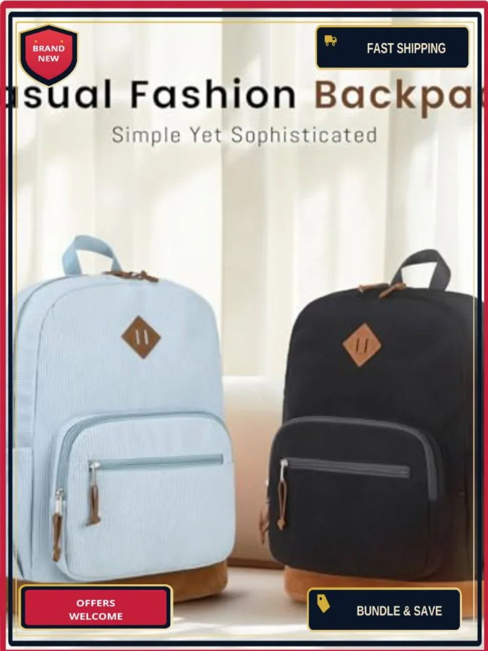 N/A corduroy backpack