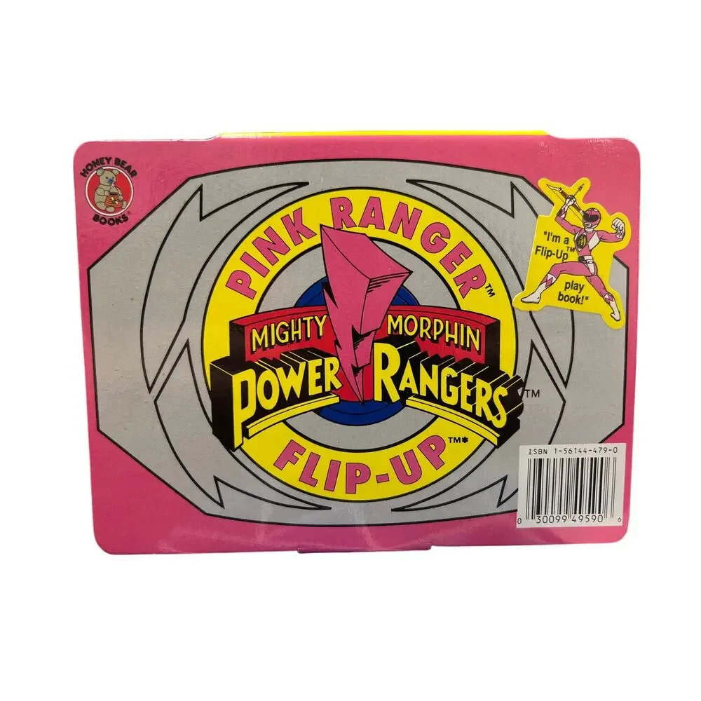 Vintage Mighty Morphin Power Rangers Flip-Up Book Pink Ranger 1994