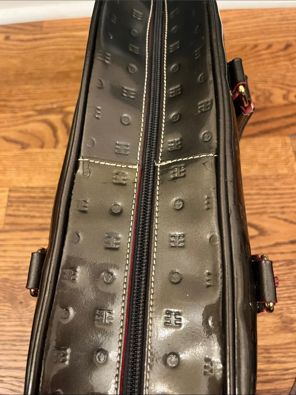 Arcadia Patent Leather Satchel