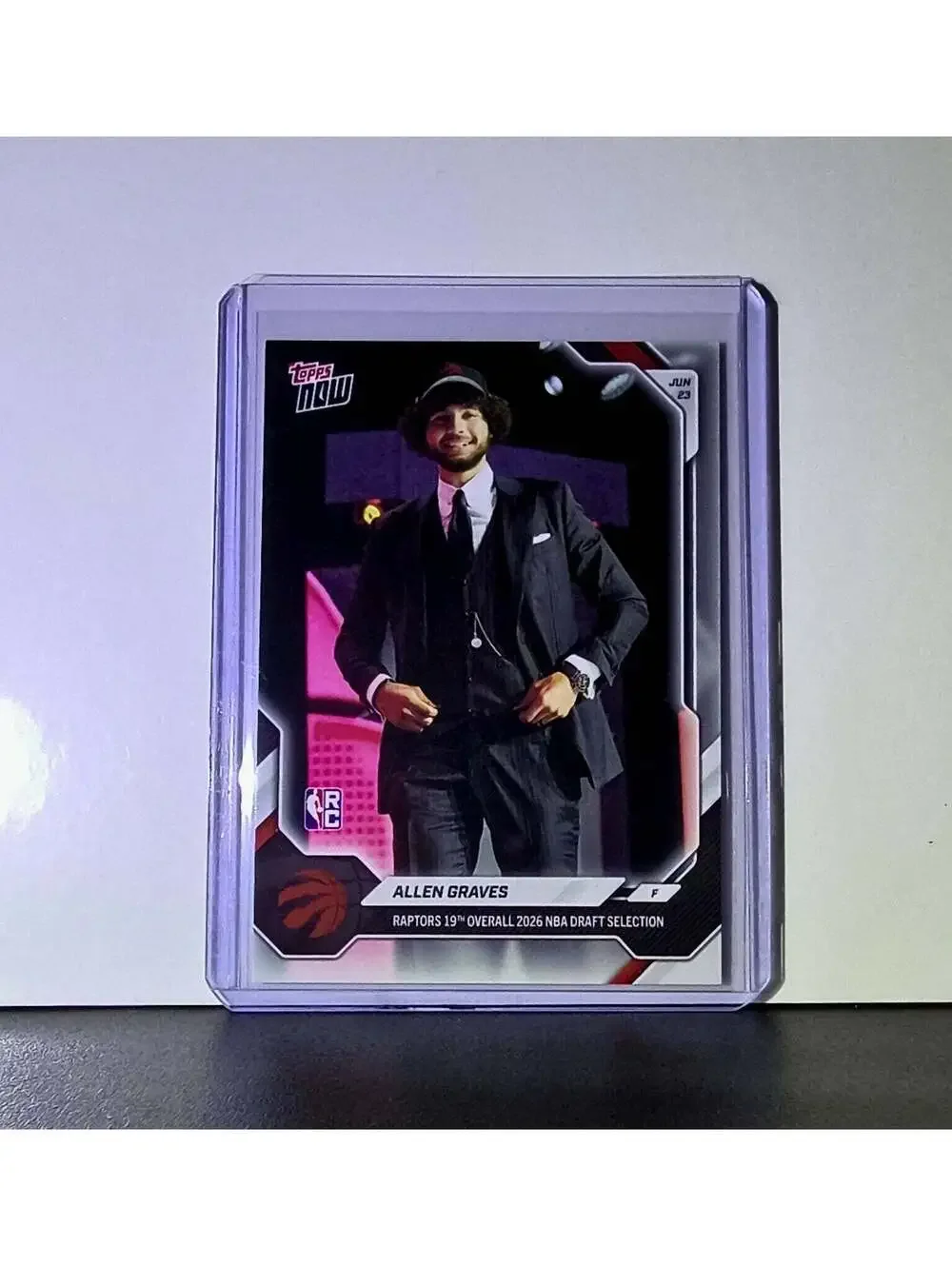 Allen Graves Rookie 2026-27 Topps NBA Draft #AGRA Card Toronto Raptors