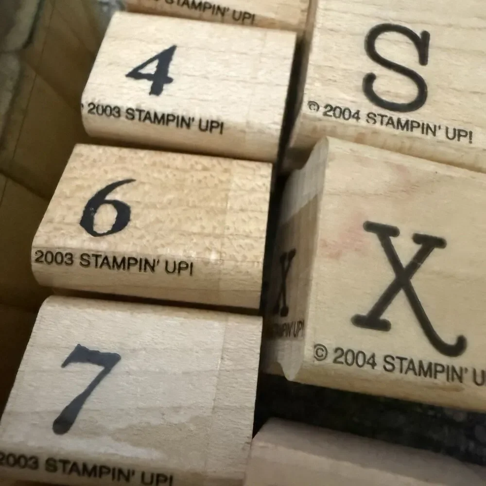 Huge Lot 100+ Wooden Rubber Stamps Alphabet Numbers & Symbols Crafting Stampin