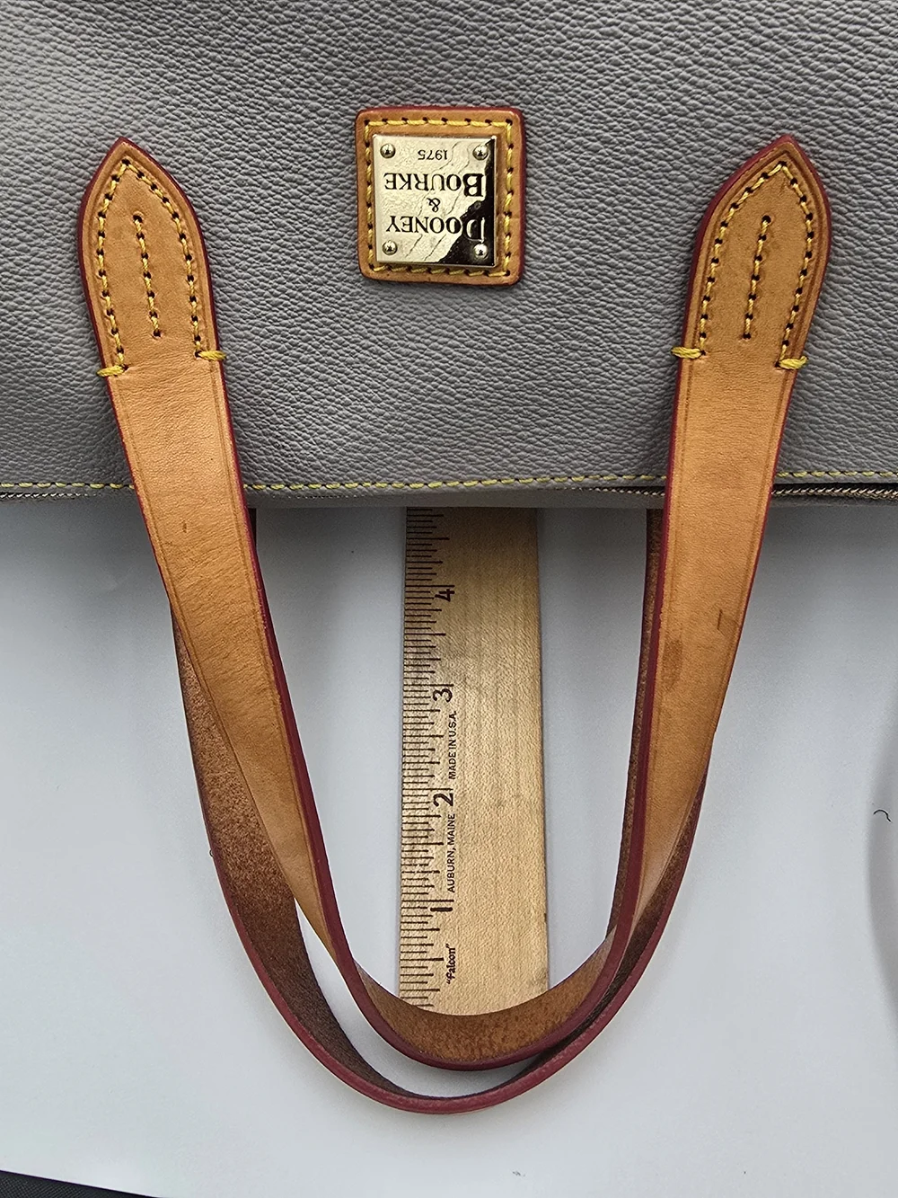 DOONEY & BOURKE Carley Olivia Satchel Grey Coated Cotton Barrel Bag Crossbody