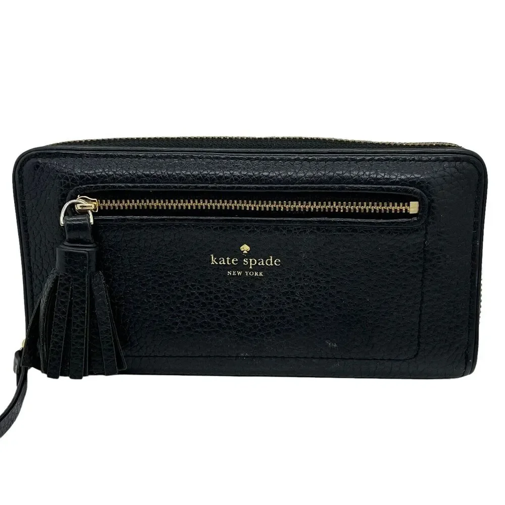 Kate Spade Wallet Billfold Large Continental Wlru5448 Cameron Black