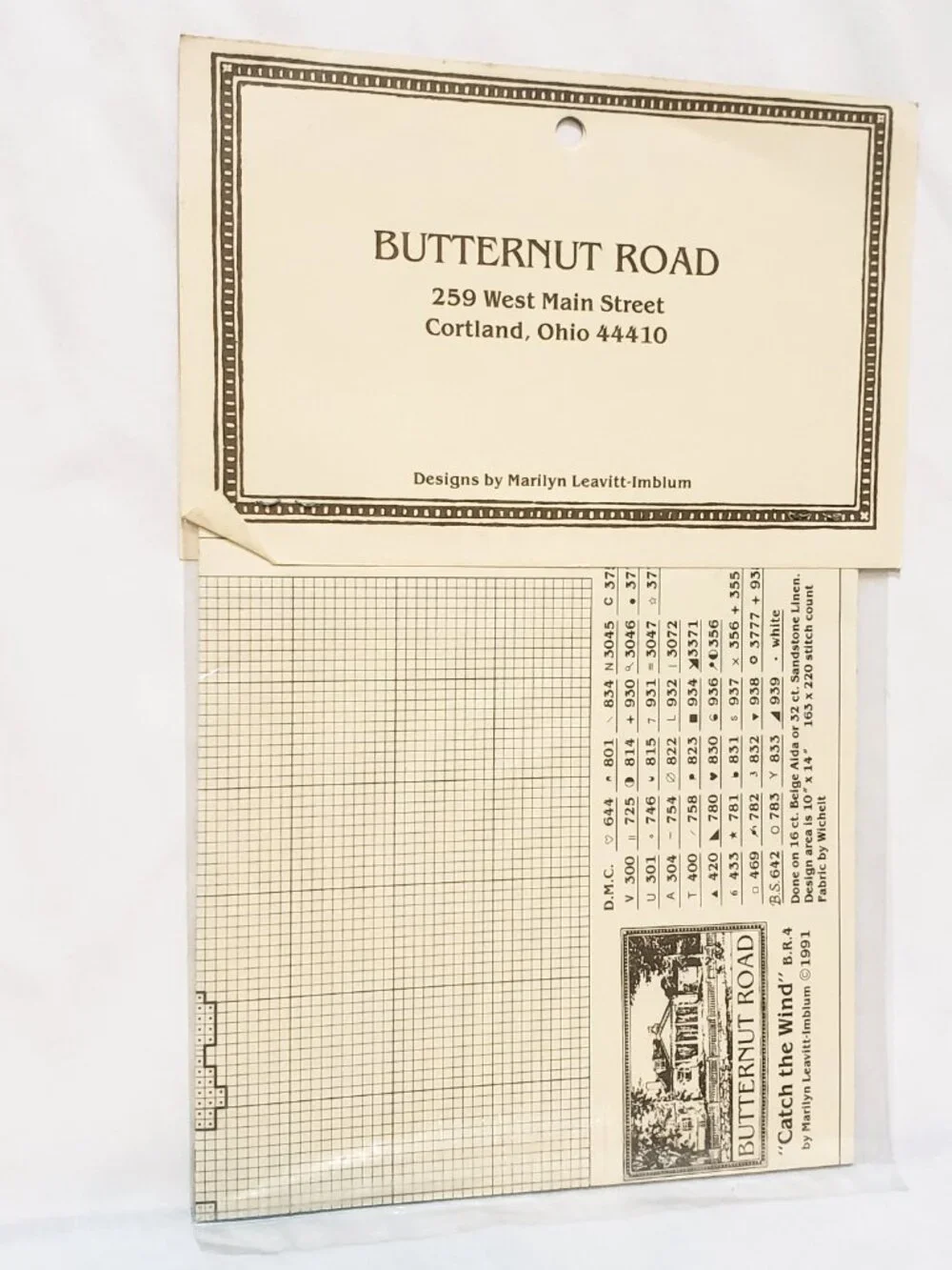 Catch the Wind Counted Cross Stitch Pattern Butternut Road 1991 Children BR4