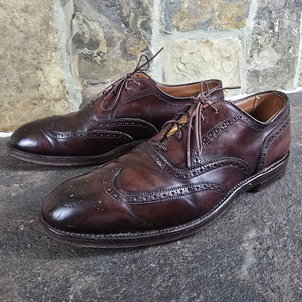 Alden 974 10 AA B Wing Tip Bal Oxford Shell Cordovan Shoes