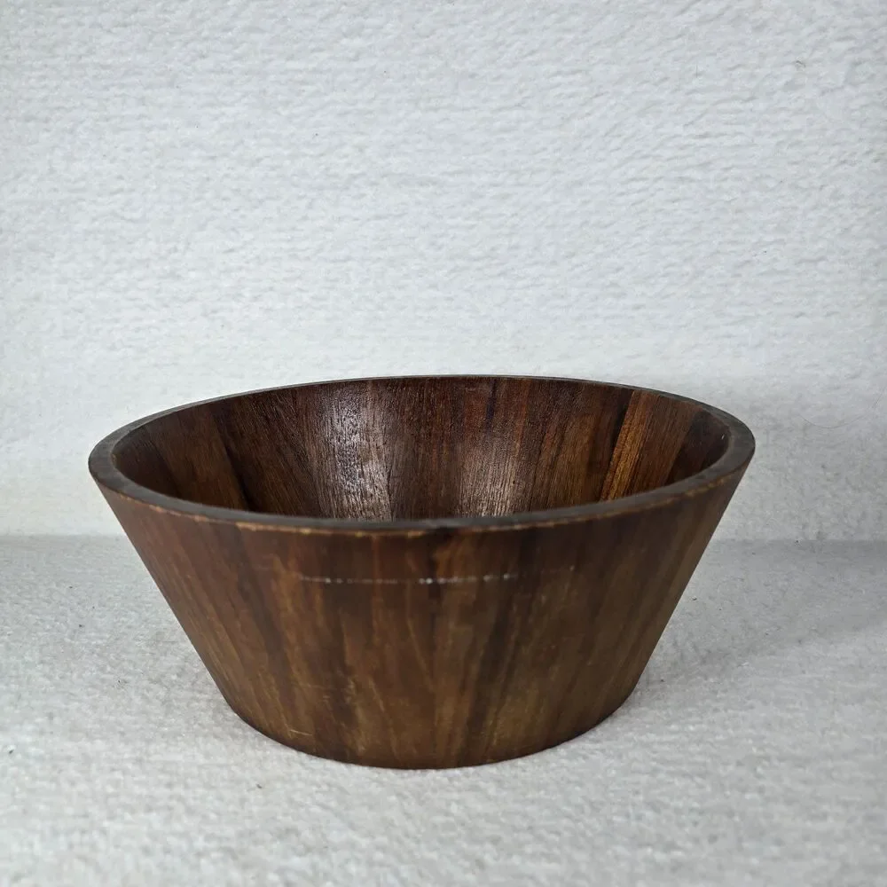 Vintage Anri Form Teak Wood Salad Bowl 11 Inch MCM 1960's Italy