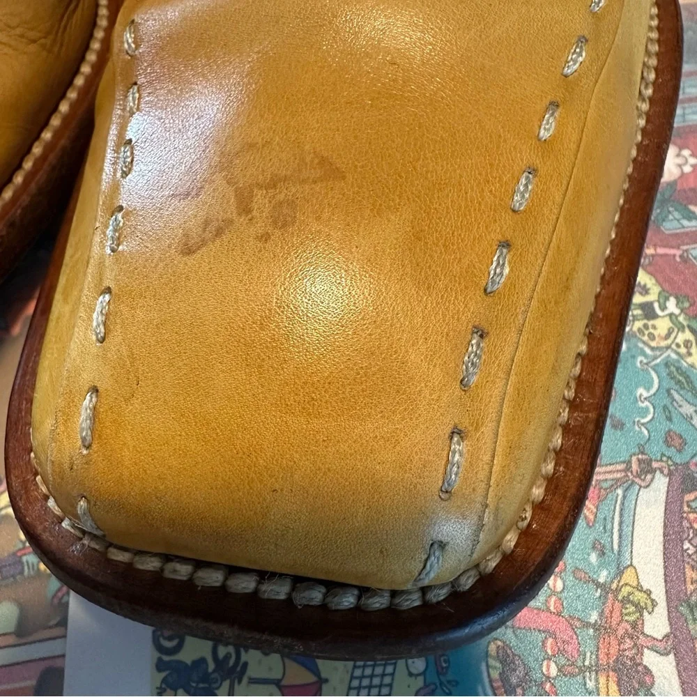 Mezlan Leather Derby Shoes w/ Exposed Stitch Detail
