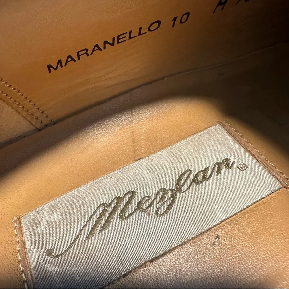 Mezlan Leather Derby Shoes w/ Exposed Stitch Detail