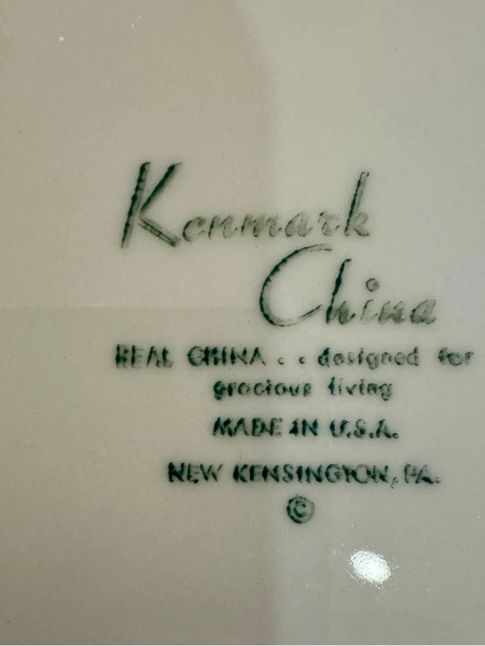 Kenmark China classic white