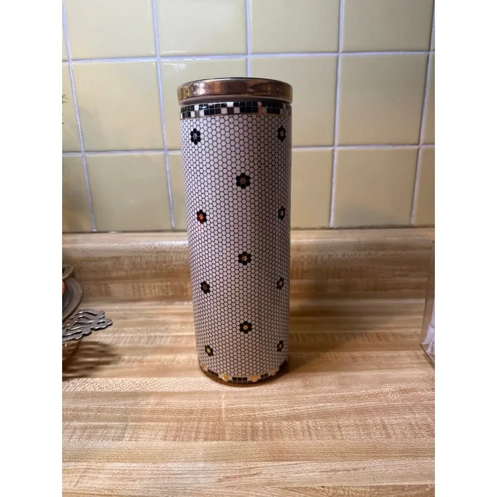 Anthropologie Bistro Tile Bonjour Canister