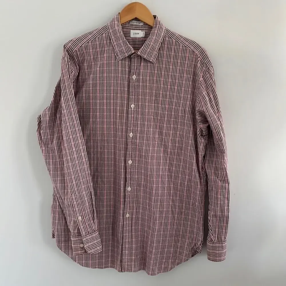 J.Crew 80’s‎ 2 ply 100% cotton button down plaid long sleeve shirt