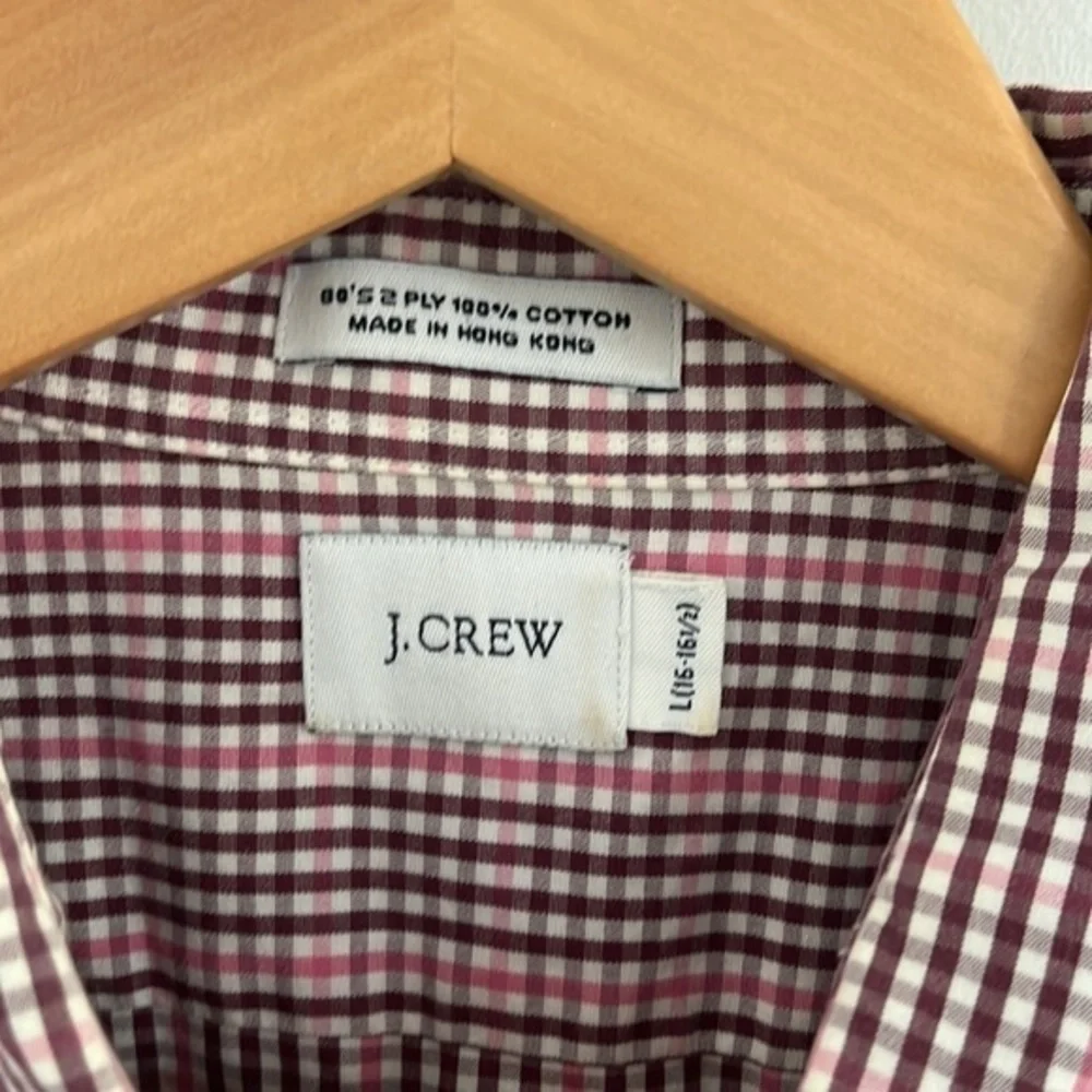 J.Crew 80’s‎ 2 ply 100% cotton button down plaid long sleeve shirt