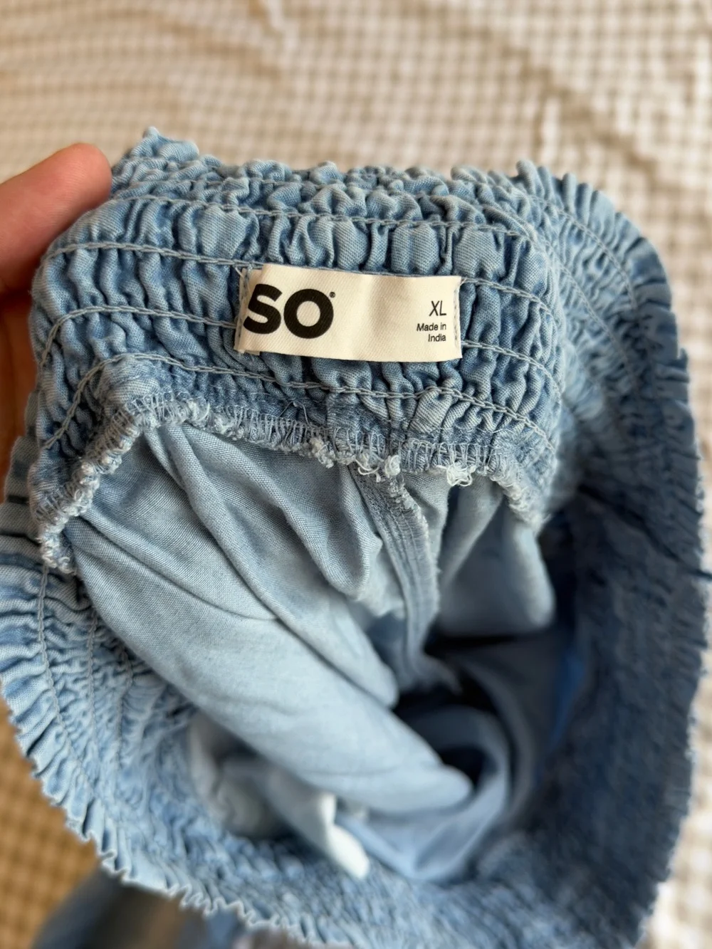 SO Men's Light Blue Drawstring Lounge Pants