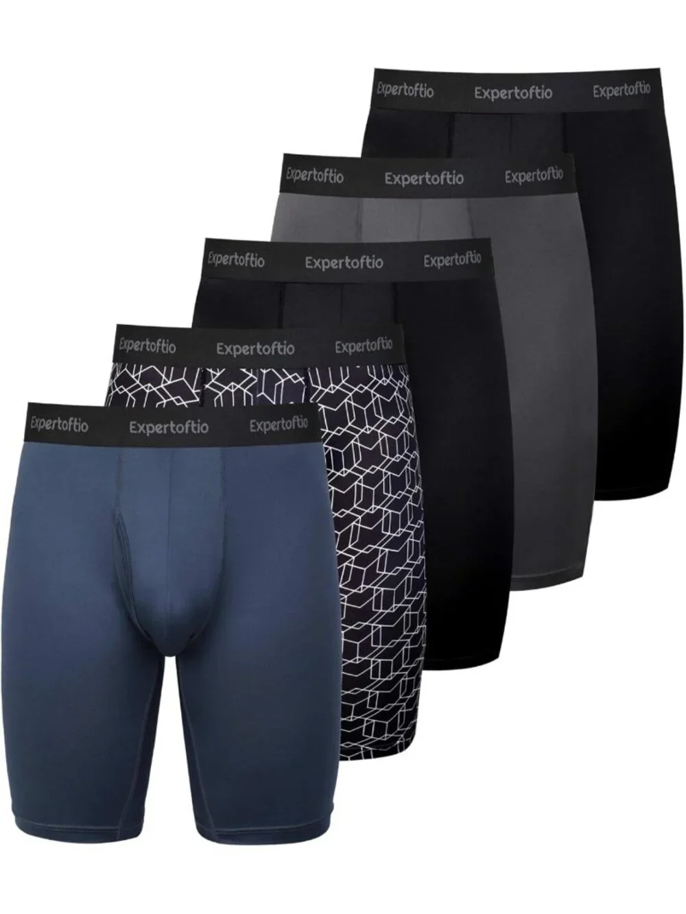 Men's Performance Boxer Briefs, 9-Inch Long Leg, Moisture-Wicking, Anti-Chafing