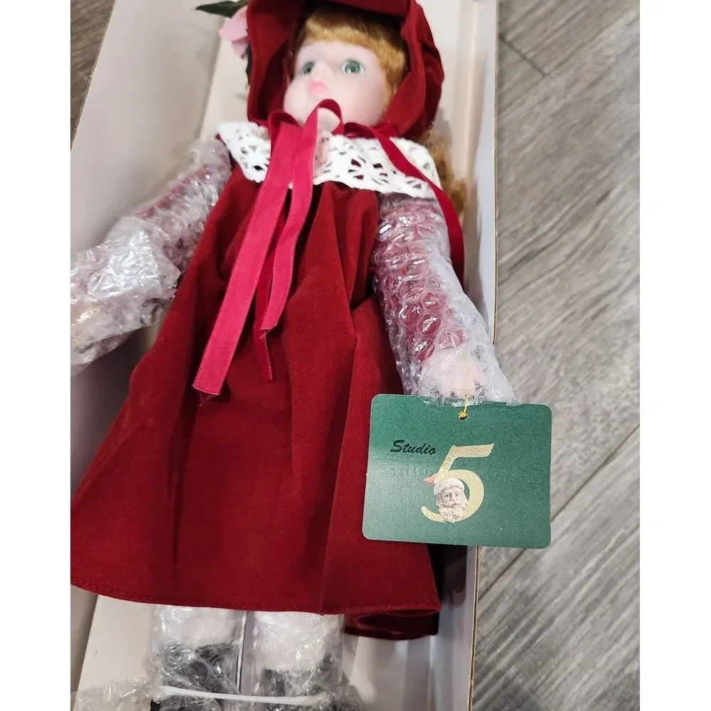 NEW Studio 5 Collection Genuine Porcelain Doll Collectible w/ Stand Hand Painted