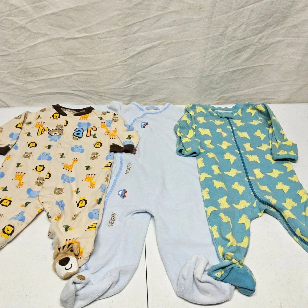 3pc Baby Boy Sleeper Lot 3-6 Months‎ Carter's Gymboree Alligator Safari