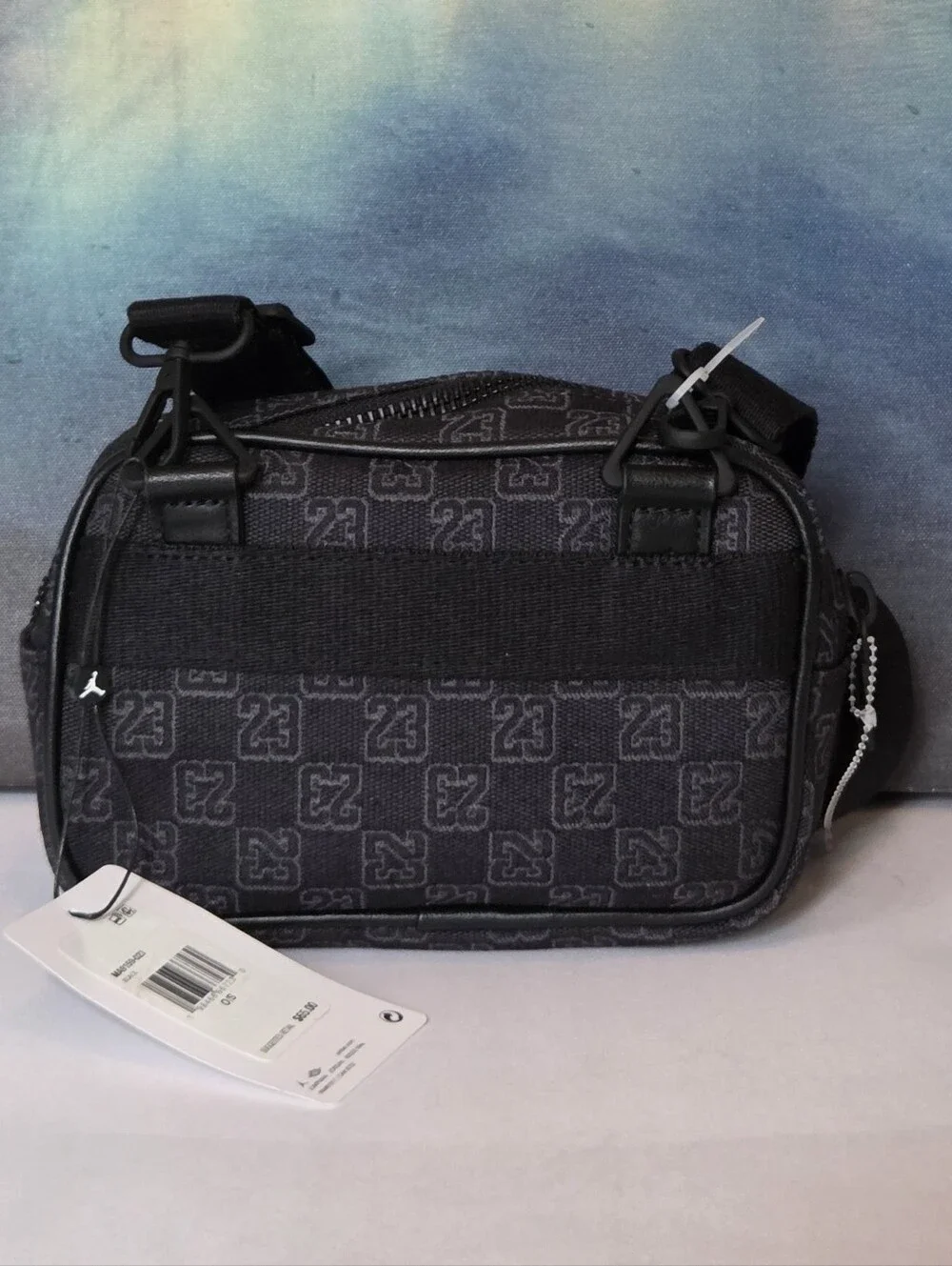 Jordan Black Gray 23 Patch Crossbody Belt Bag