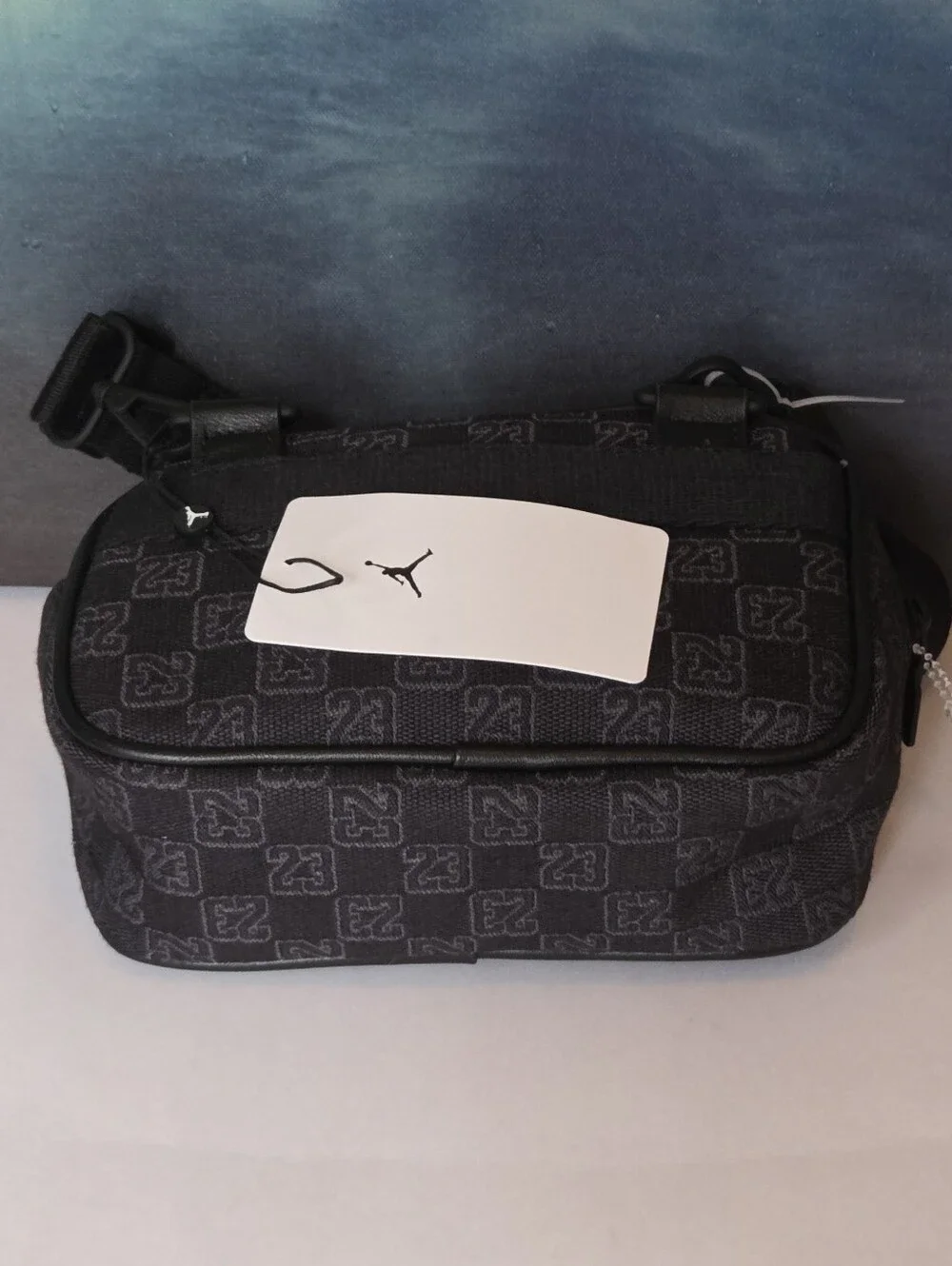 Jordan Black Gray 23 Patch Crossbody Belt Bag