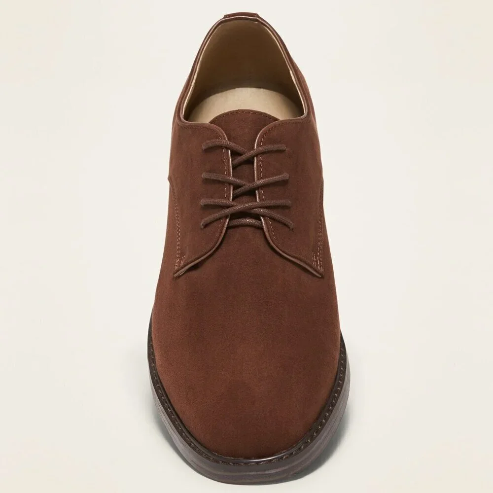 Old Navy Men's Size 9 Faux-Suede Bucks Dress Shoes Dark Brown Chocolate Brown