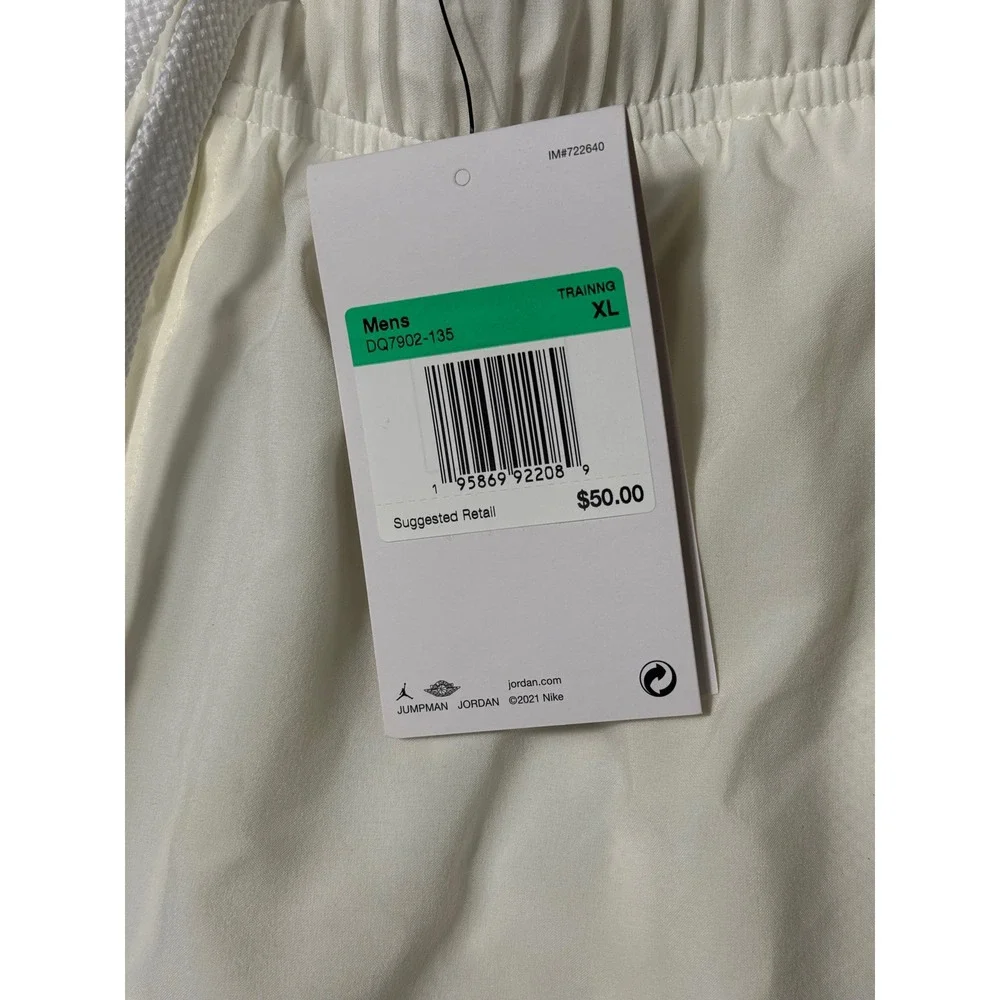 Jordan Dri-FIT Training Shorts Sail White Black DQ7902-135 Mens XL