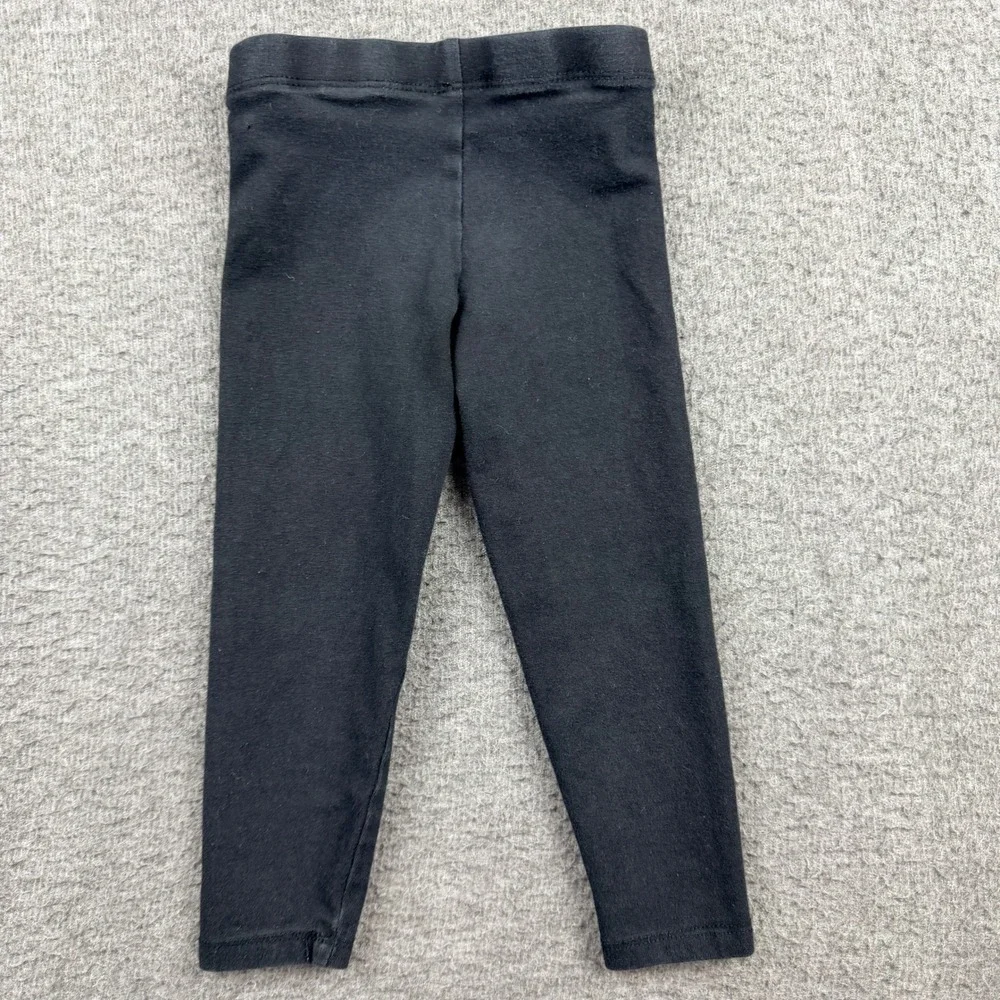 The Children's Place Black Leggings 2T Cotton‎ Blend Stretch Kids Pants
