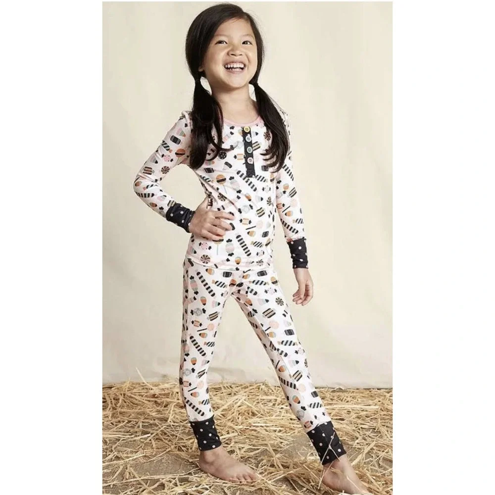 Matilda Jane Girls Sweet Treats Halloween Pajamas‎ Size 6 Candy Soft New