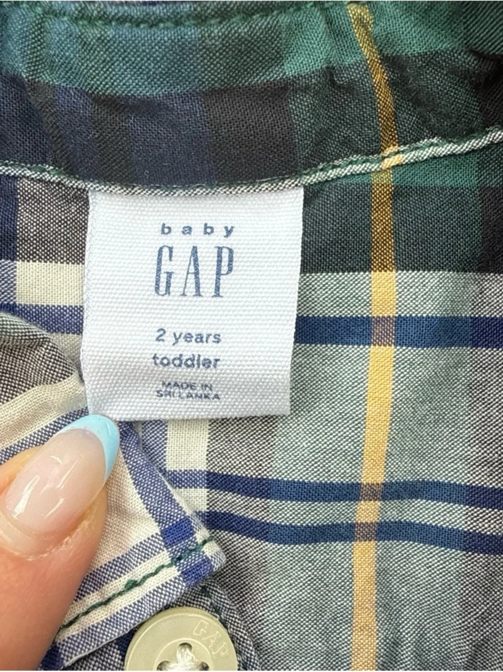 Baby Gap | Plaid Button-Up Collared Shirt | Boys Size 2T