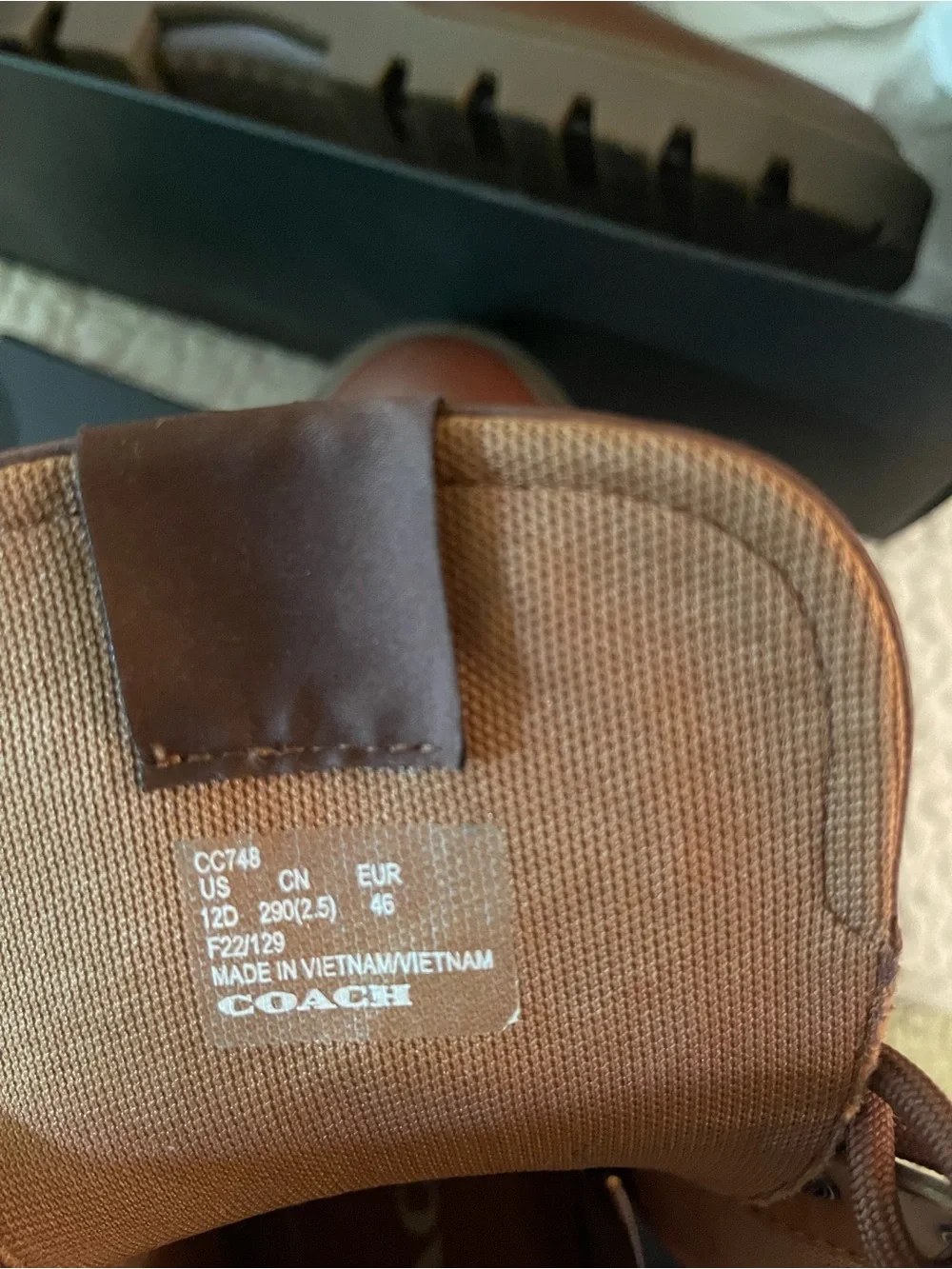 Coach wear sole upper