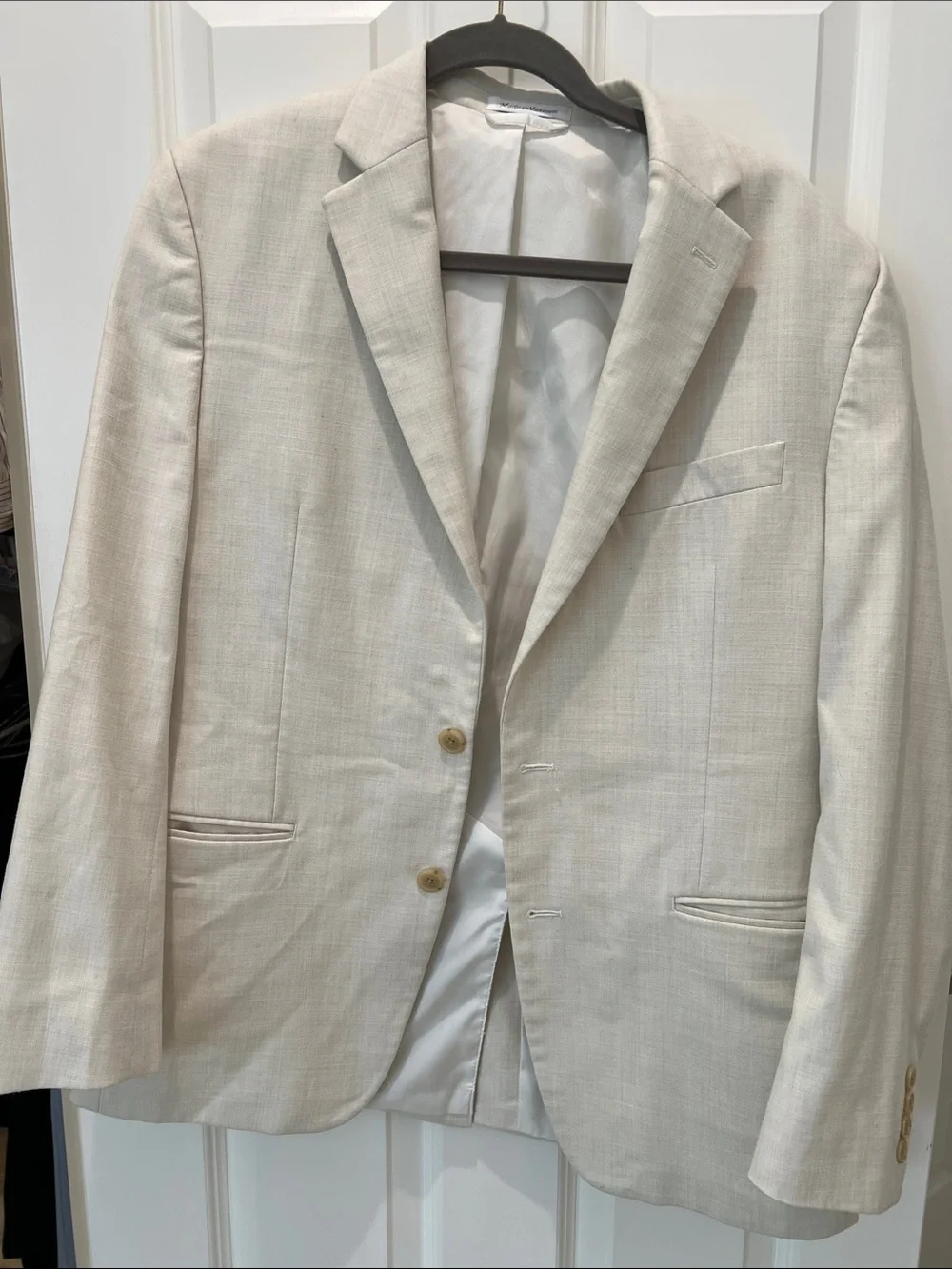 Chaps Light Cream Two-Button Sport Coat