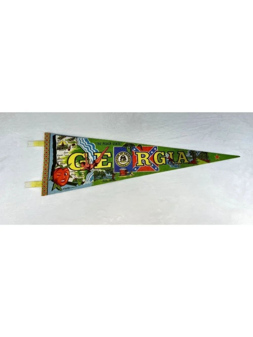 Vintage 1977 Georgia State pennant