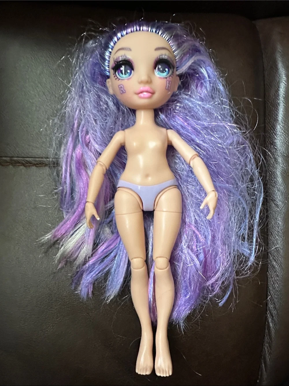 Rainbow High Cheer Violet Willow Purple Cheerleader Doll with no clothes