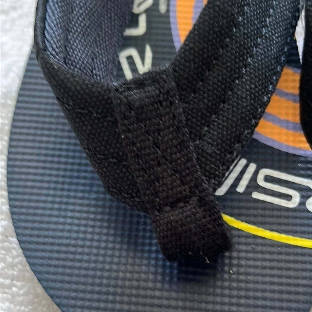 Quiksilver Black and Yellow Flip Flops